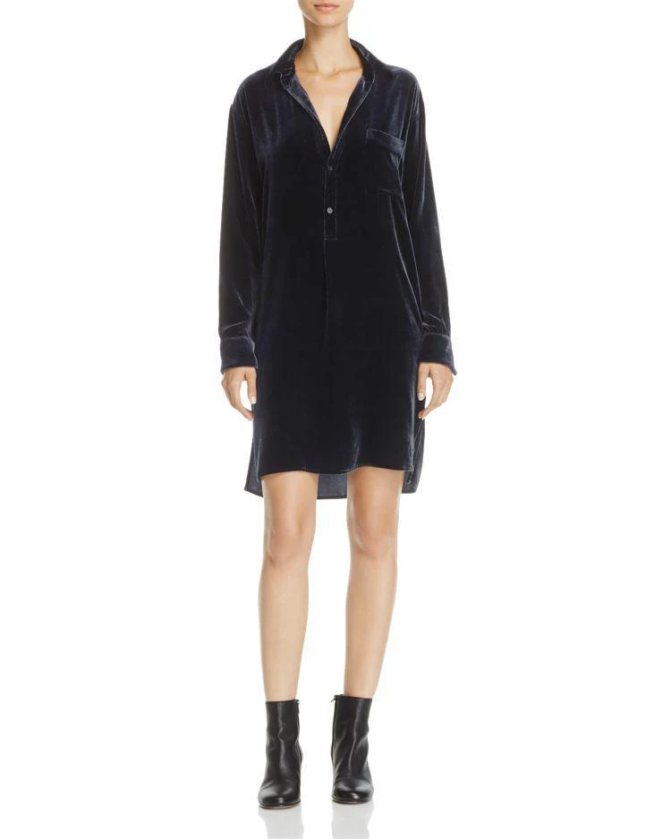 商品Vince|Velvet Shirt Dress,价格¥2072,第1张图片