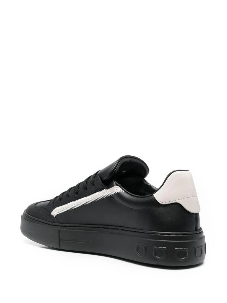 商品Salvatore Ferragamo|Salvatore Ferragamo Men&#39;s  Black Leather Sneakers,价格¥5367,第3张图片详细描述