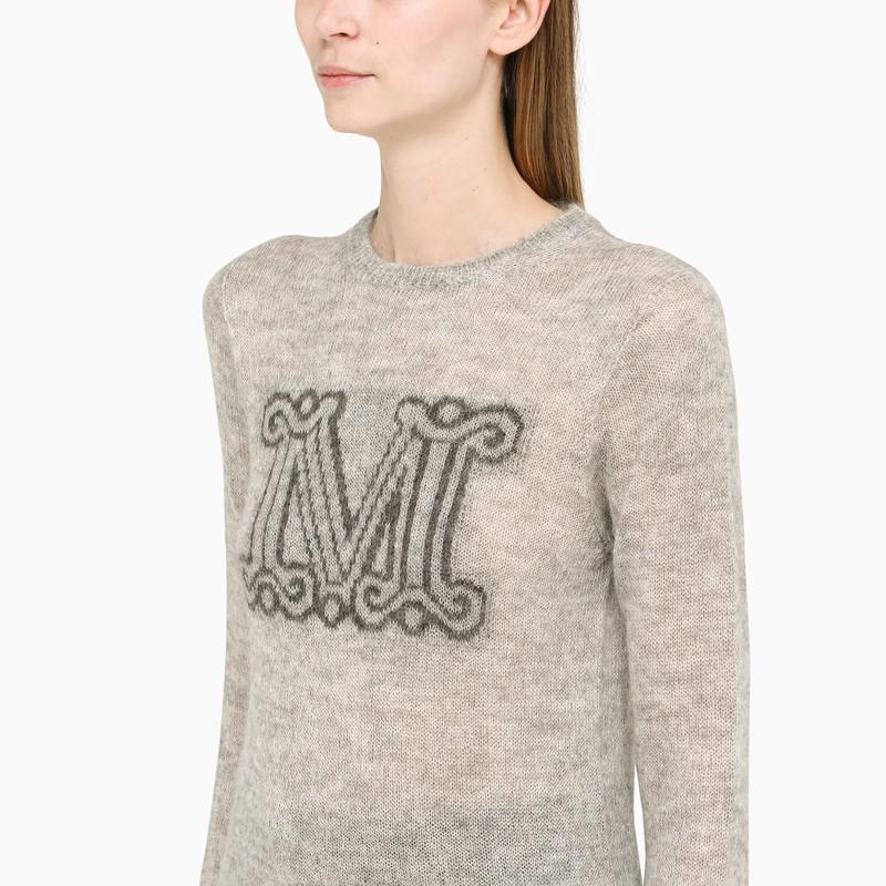 Grey mohair blend sweater商品第5张图片规格展示