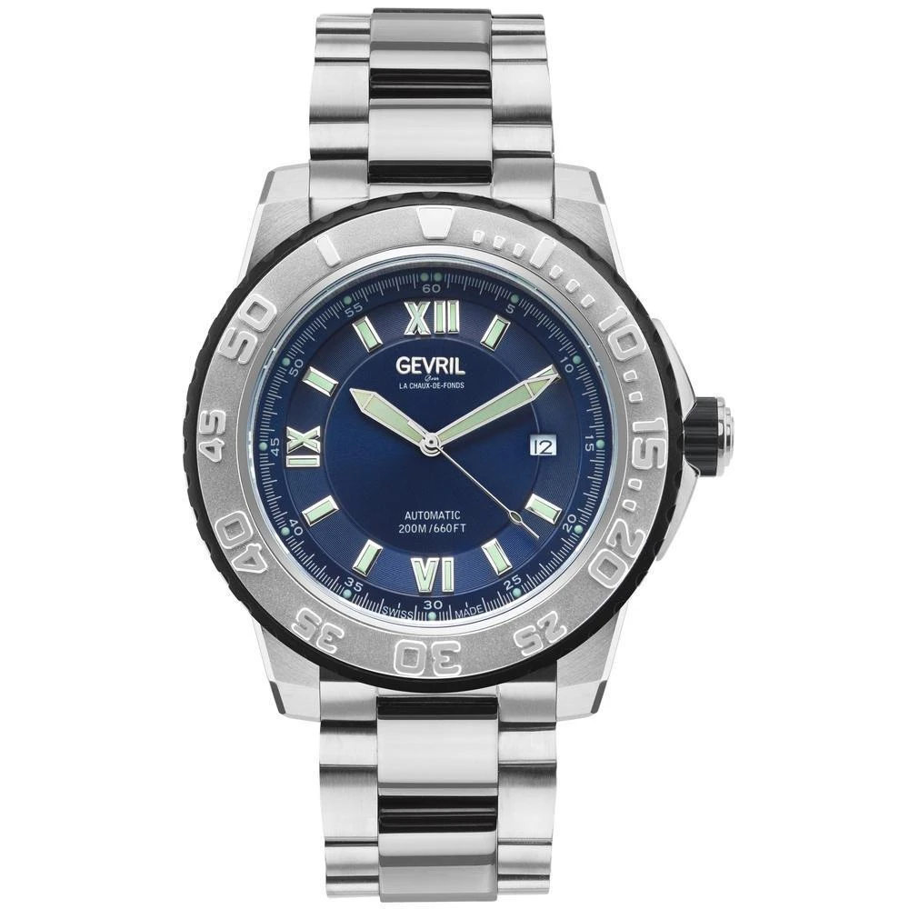 商品Gevril|Gevril Seacloud Men's Watch Blue Dial Stainless Steel Bracelet,价格¥3189,第3张图片详细描述