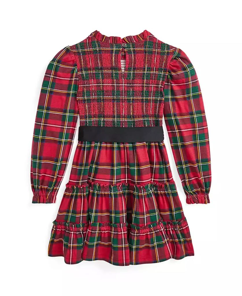 商品Ralph Lauren|Toddler and Little Girls Plaid Smocked Cotton Jersey Dress,价格¥442,第2张图片详细描述