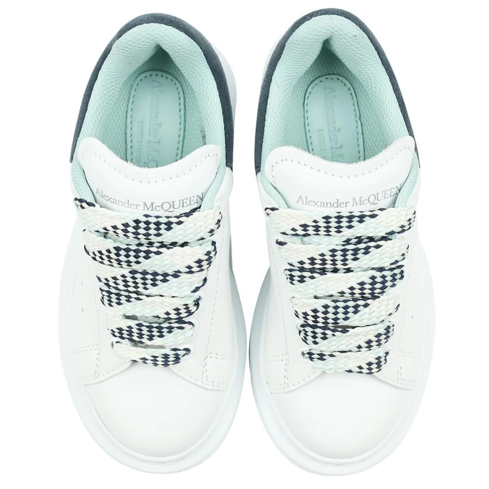 商品Alexander McQueen|White & Dark Green Lace Up Trainers,价格¥967,第4张图片详细描述