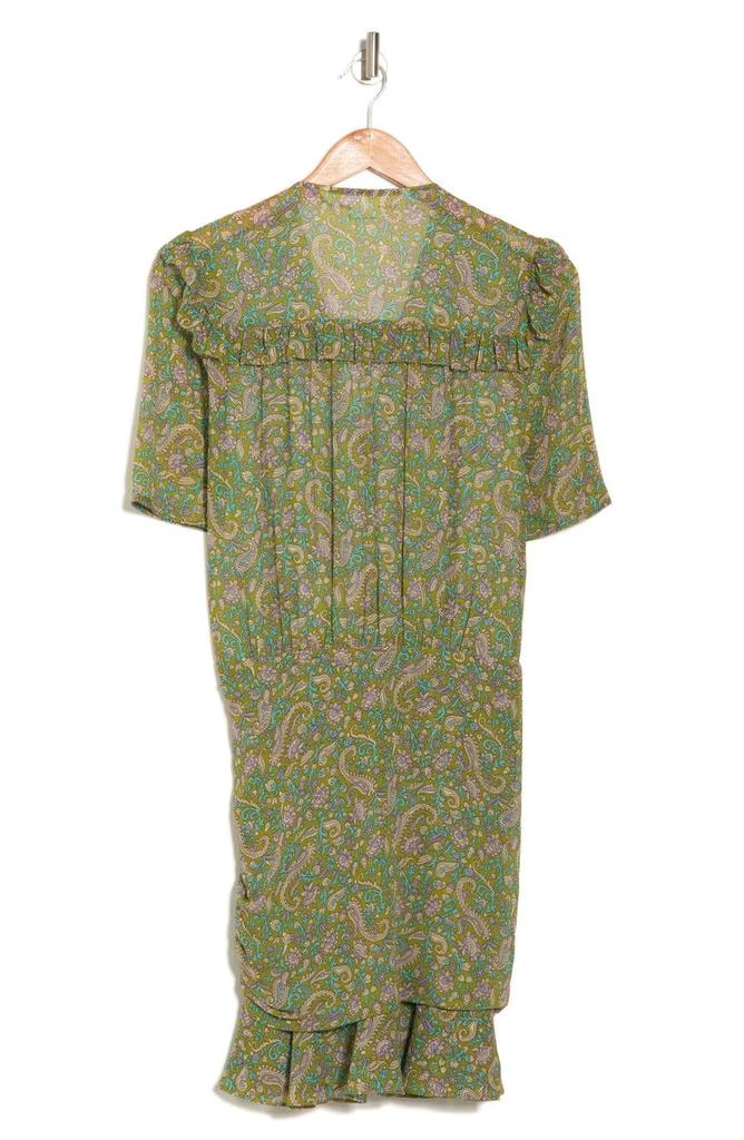 商品VERONICA BEARD|Dakota Paisley Print Ruched Silk Dress,价格¥1403,第2张图片详细描述