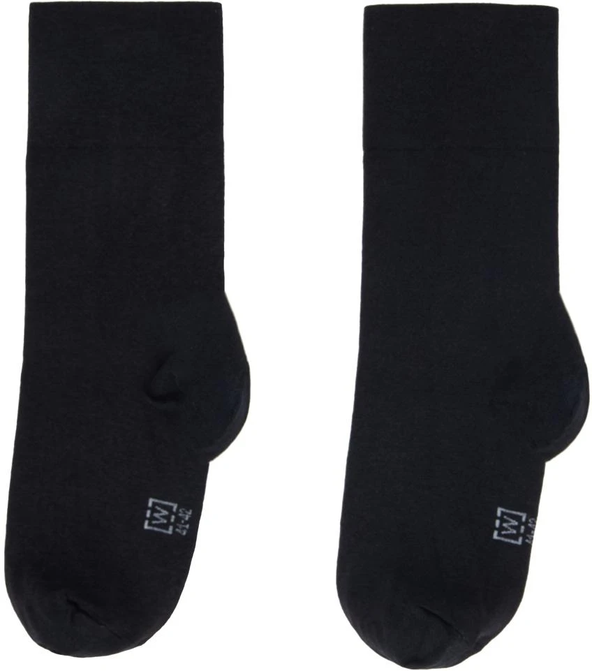 商品Wolford|Black Cotton Velvet Socks,价格¥221,第2张图片详细描述