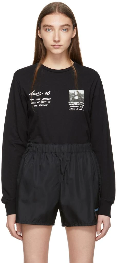 商品Off-White|Black Monalisa Long Sleeve T-Shirt,价格¥3257,第1张图片