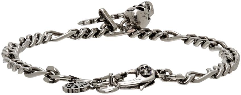 Silver Studded Seal & Skull Bracelet商品第4张图片规格展示