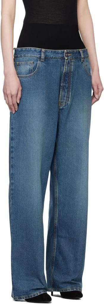 商品Alaïa|Blue Knit Band Jeans,价格¥10087,第2张图片详细描述