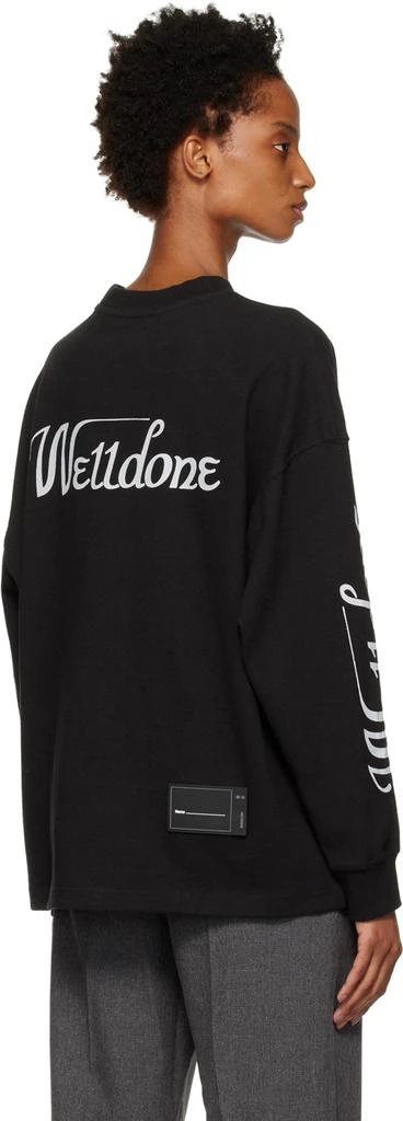 商品We11done|Black Print Long Sleeve T-Shirt,价格¥766,第3张图片详细描述