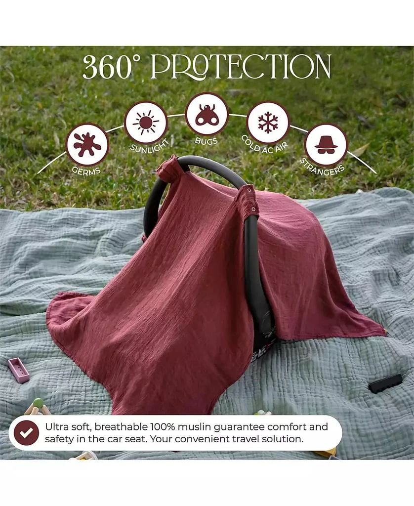 商品Comfy Cubs|Muslin Car Seat Cover,价格¥187,第3张图片详细描述