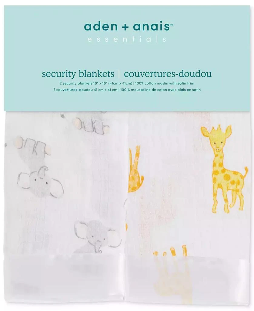 商品aden + anais|Baby Boys or Baby Girls Security Blankets, Pack of 2,价格¥127,第4张图片详细描述