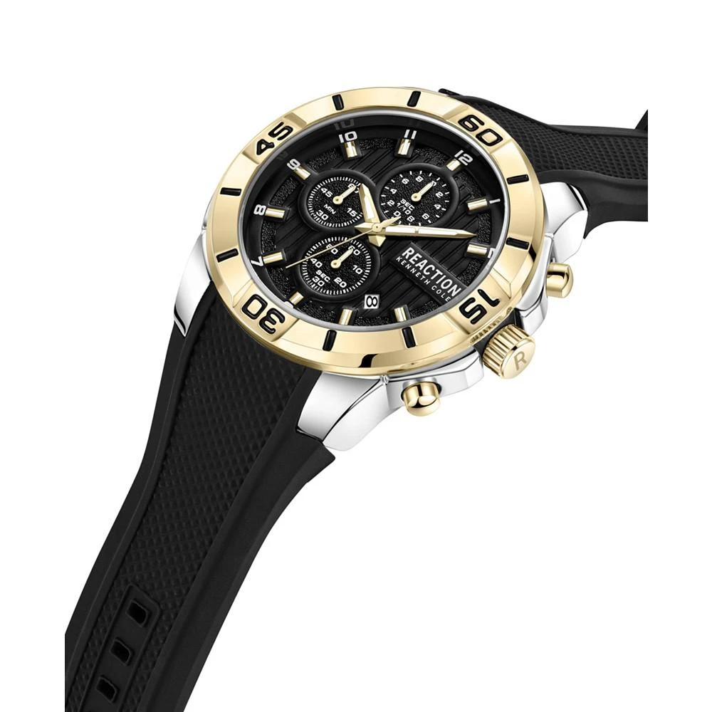 商品Kenneth Cole|Men's Dress Sport Black Silicon Strap Watch, 48mm,价格¥710,第2张图片详细描述