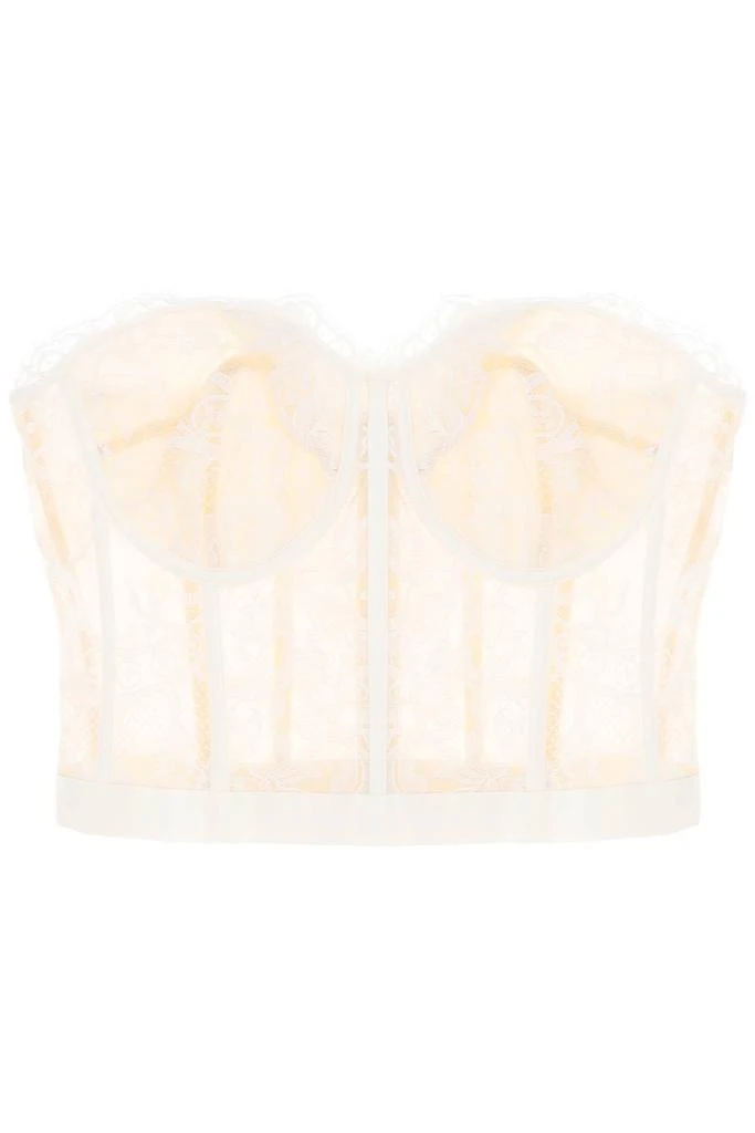 商品Alexander McQueen|cropped bustier top in lace,价格¥5808,第1张图片