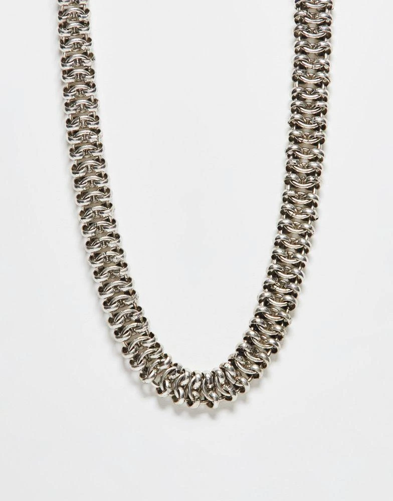 商品Reclaimed Vintage|Reclaimed Vintage unisex ultimate chunky chain necklace in silver,价格¥103,第1张图片