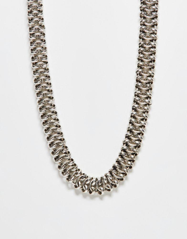商品Reclaimed Vintage|Reclaimed Vintage unisex ultimate chunky chain necklace in silver,价格¥83,第1张图片