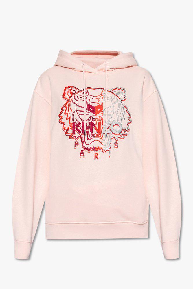 Kenzo Tiger Embroidered Drawstring Hoodie商品第1张图片规格展示