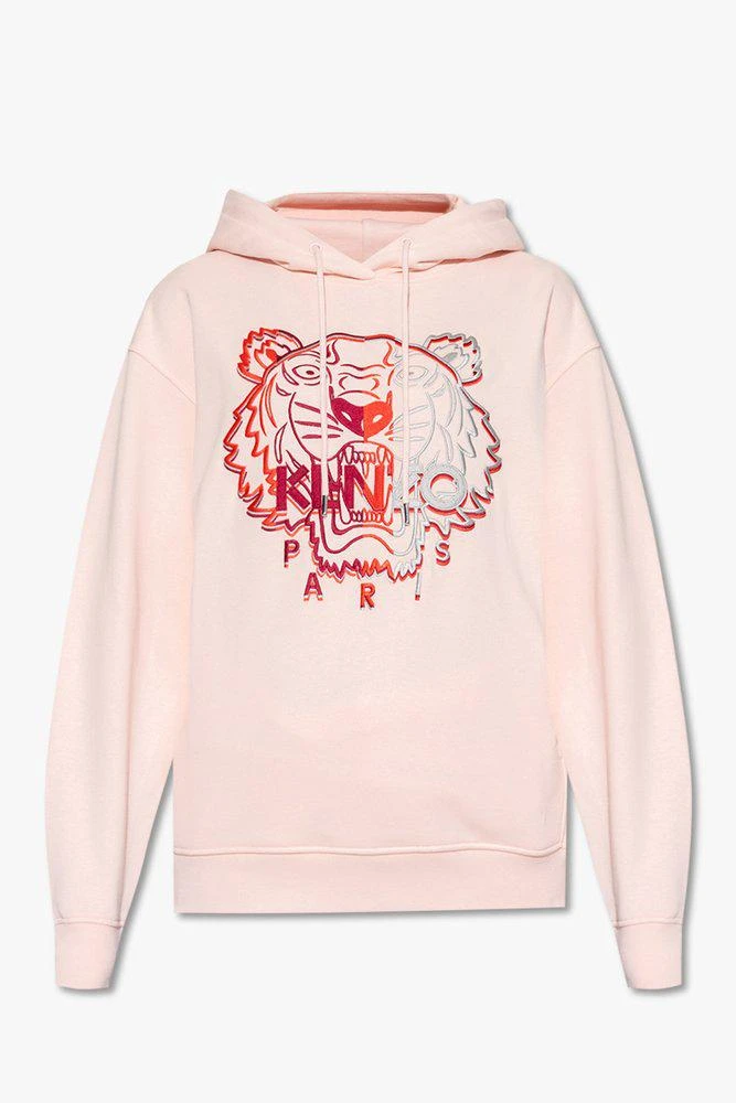 商品Kenzo|Kenzo Tiger Embroidered Drawstring Hoodie,价格¥1962,第1张图片