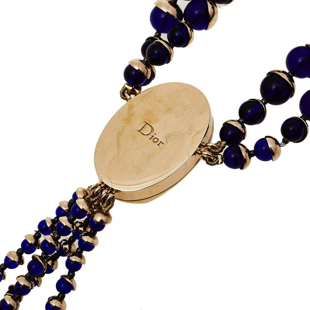 商品[二手商品] Dior|Dior Mise en Dior Blue Beaded Multi Strand Necklace,价格¥2630,第3张图片详细描述