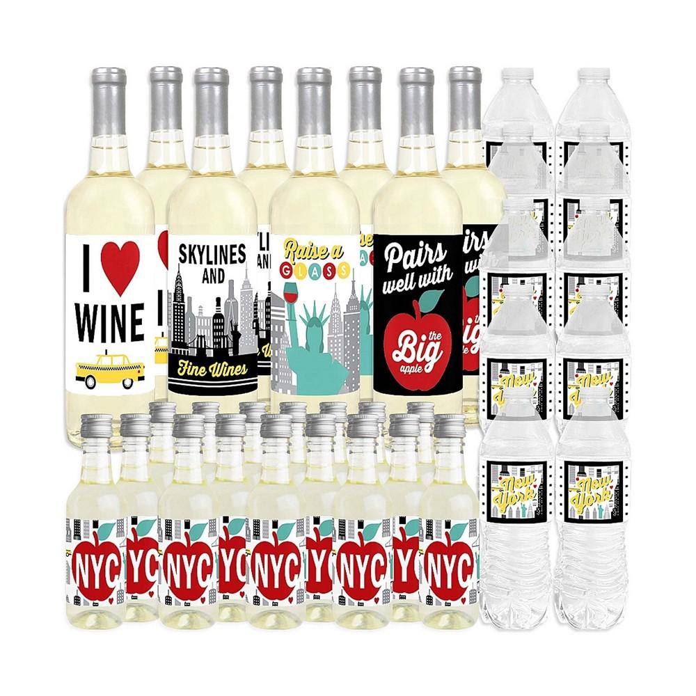 NYC Cityscape - New York City Party Decorations - Beverage Bar Kit - 34 Pieces商品第2张图片规格展示