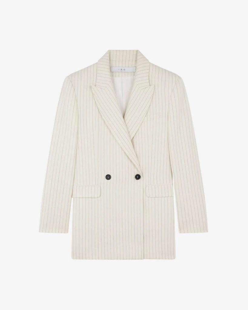 商品IRO|Edda Striped Suit Jacket In Off White/black,价格¥2521,第3张图片详细描述