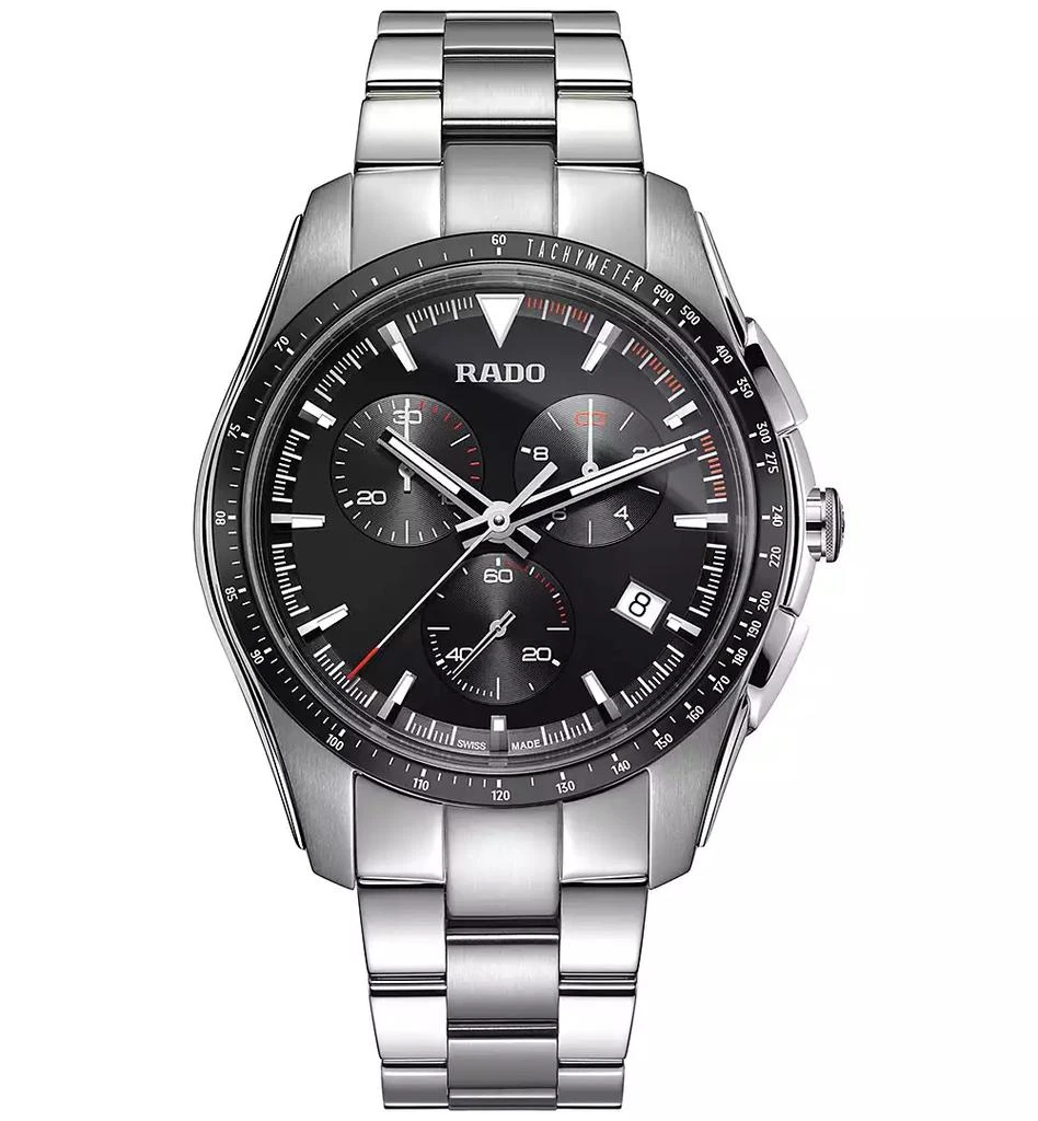 商品Rado|Men's Swiss Chronograph HyperChrome Stainless Steel Bracelet Watch 44.9mm,价格¥12596,第1张图片