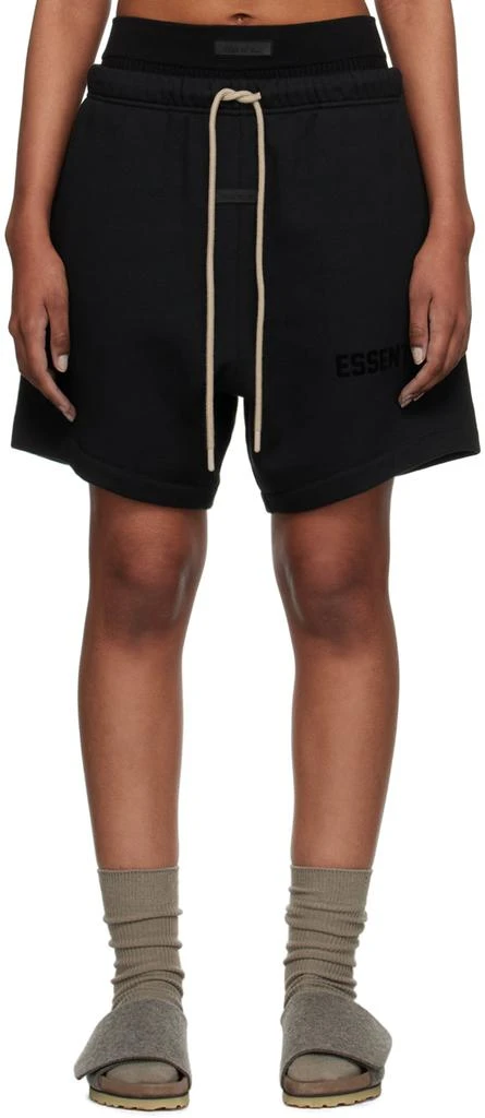 商品Essentials|Black Bonded Shorts,价格¥439,第1张图片