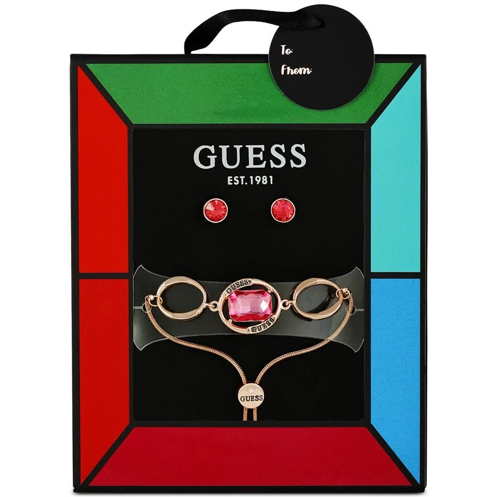 商品GUESS|Orbital Crystal Slider Bracelet & Stud Earrings Gift Set,价格¥105,第2张图片详细描述