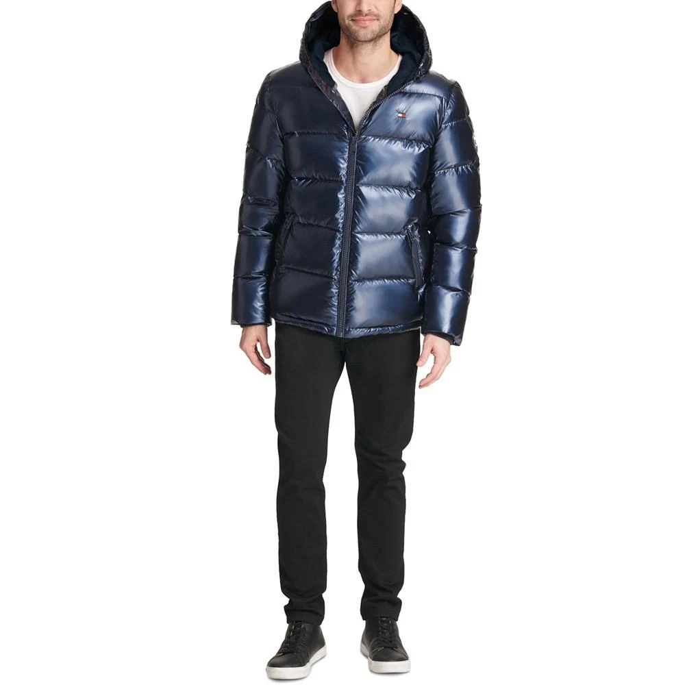 Tommy Hilfiger Men's Pearlized Performance Hooded Puffer Coat 2