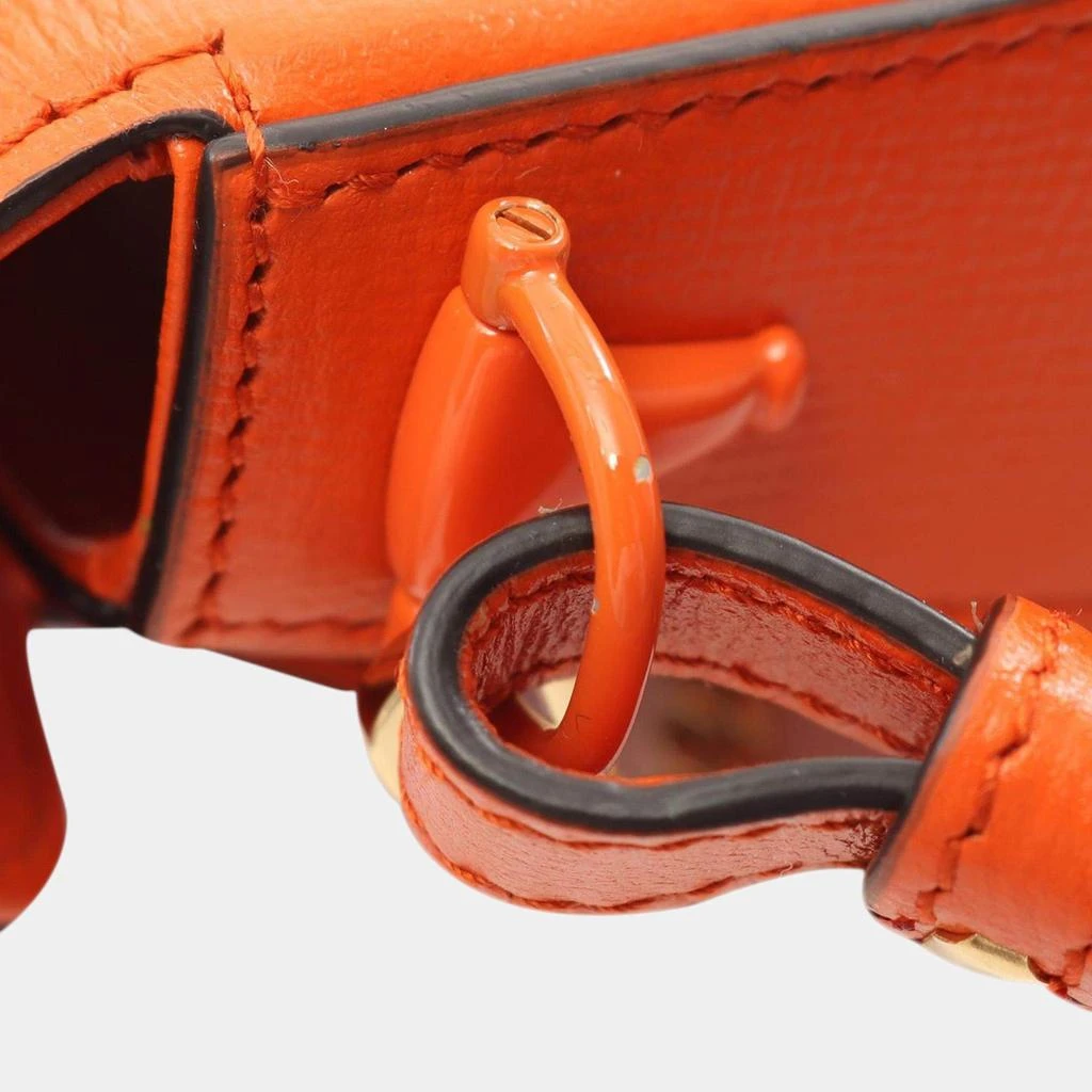 商品[二手商品] Gucci|Gucci Orange Leather Mini Horsebit 1955 Web Satchel Bag,价格¥11354,第5张图片详细描述