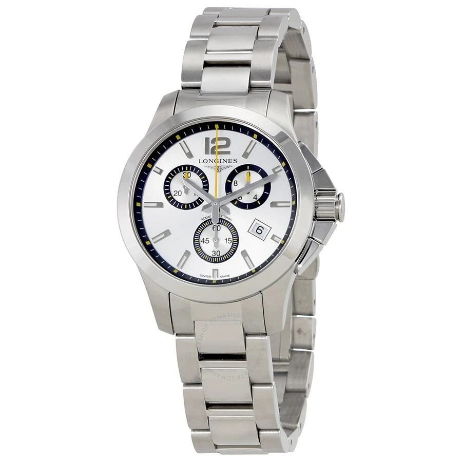 商品Longines|Conquest Chronograph Silver Dial Watch L33794786,价格¥4841,第1张图片