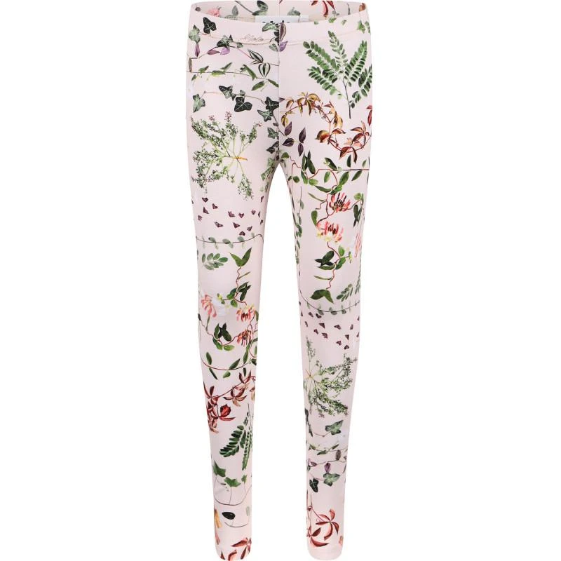 商品MOLO|Herbarium print organic cotton leggings in light pink,价格¥371,第1张图片