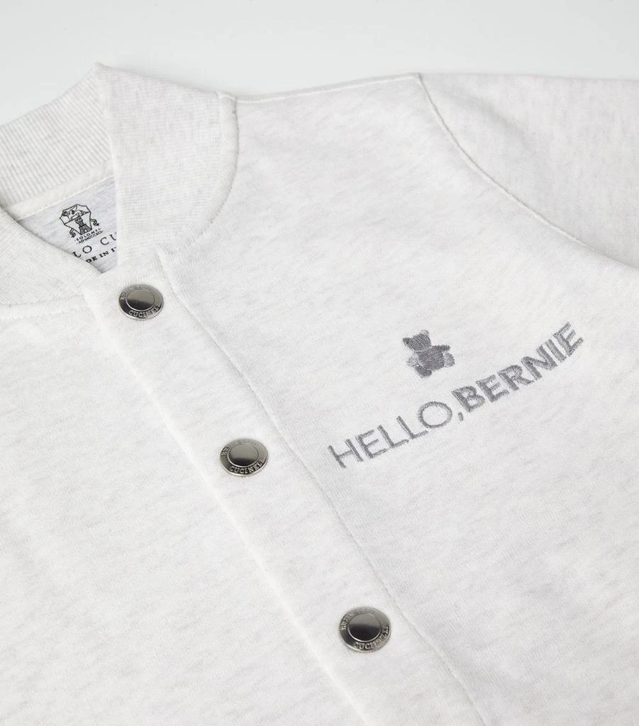 商品Brunello Cucinelli|French Terry Bernie Bomber Jacket (2-6 Years),价格¥4043,第3张图片详细描述