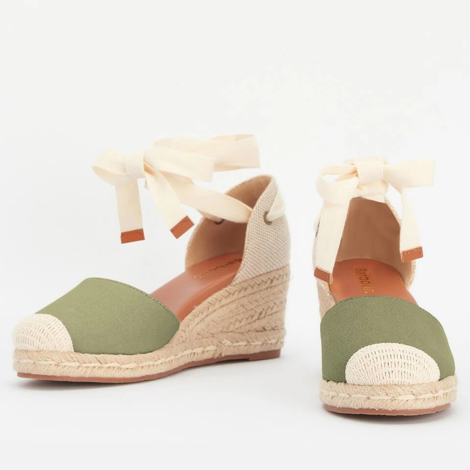 商品Barbour|BARBOUR CANDICE TIED-UP CANVAS ESPADRILLES,价格¥297,第3张图片详细描述