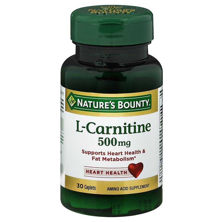 商品Nature's Bounty|左旋肉碱500毫克膳食补充剂片,价格¥126,第1张图片