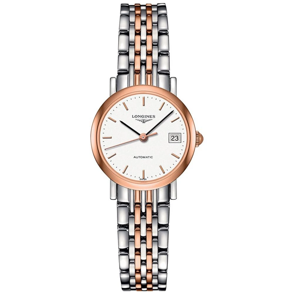 商品Longines|Women's Automatic The Longines Elegant Collection Two-Tone Stainless Steel Bracelet Watch 26mm L43095127,价格¥17696,第1张图片