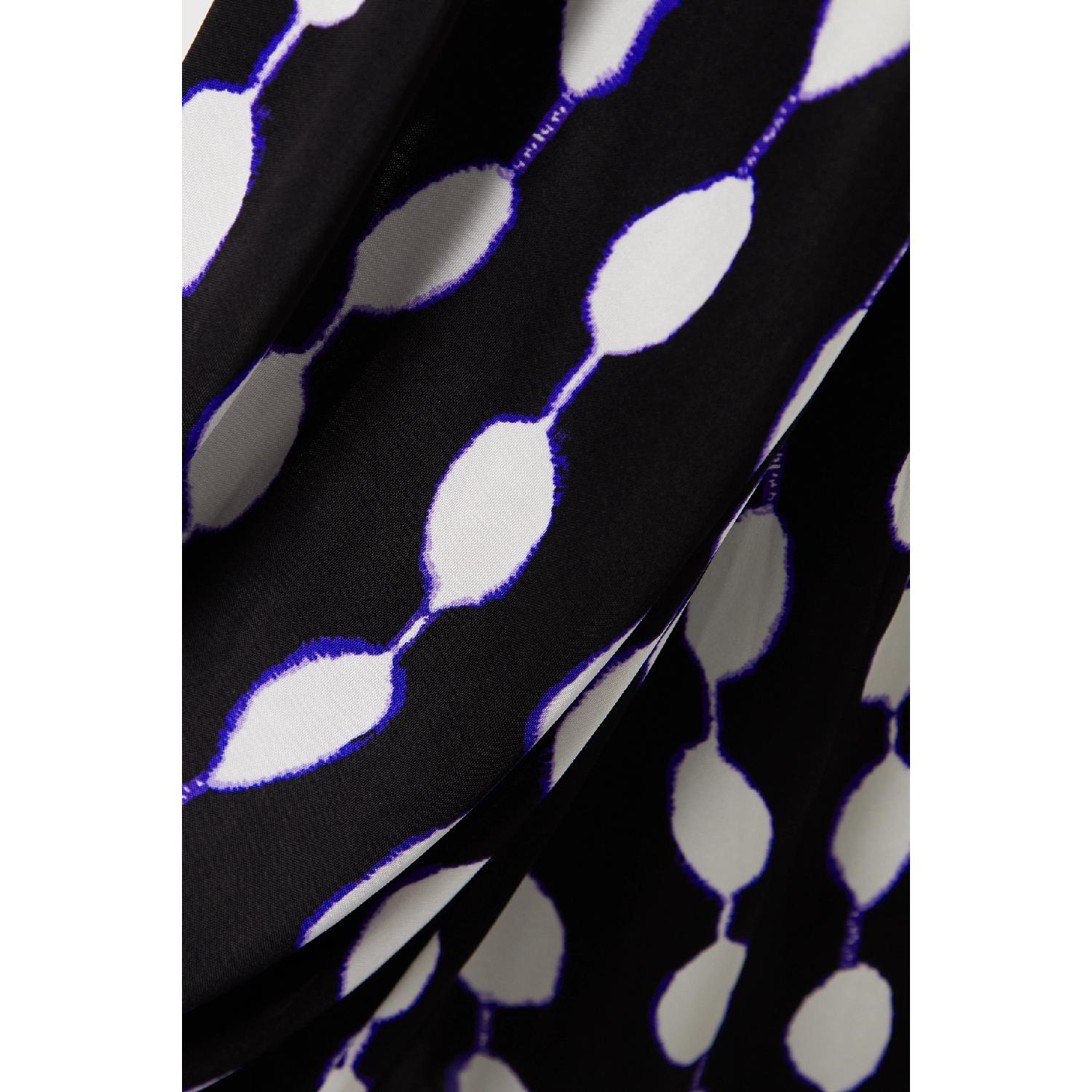 包邮包税【预售7天发货】 DIANE VON FURSTENBERG 23秋冬 女士 连衣裙 Kiera 单肩印花平纹布超长连衣裙 1647597309114104 DVFDS2R031SBDLB 商品第5张图片规格展示