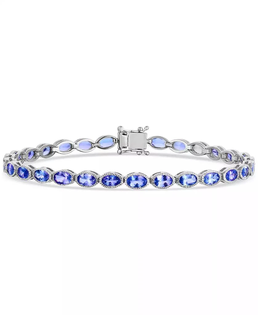 商品Macy's|Tanzanite Tennis Bracelet (6 ct. t.w.) in Sterling Silver,价格¥2692,第1张图片