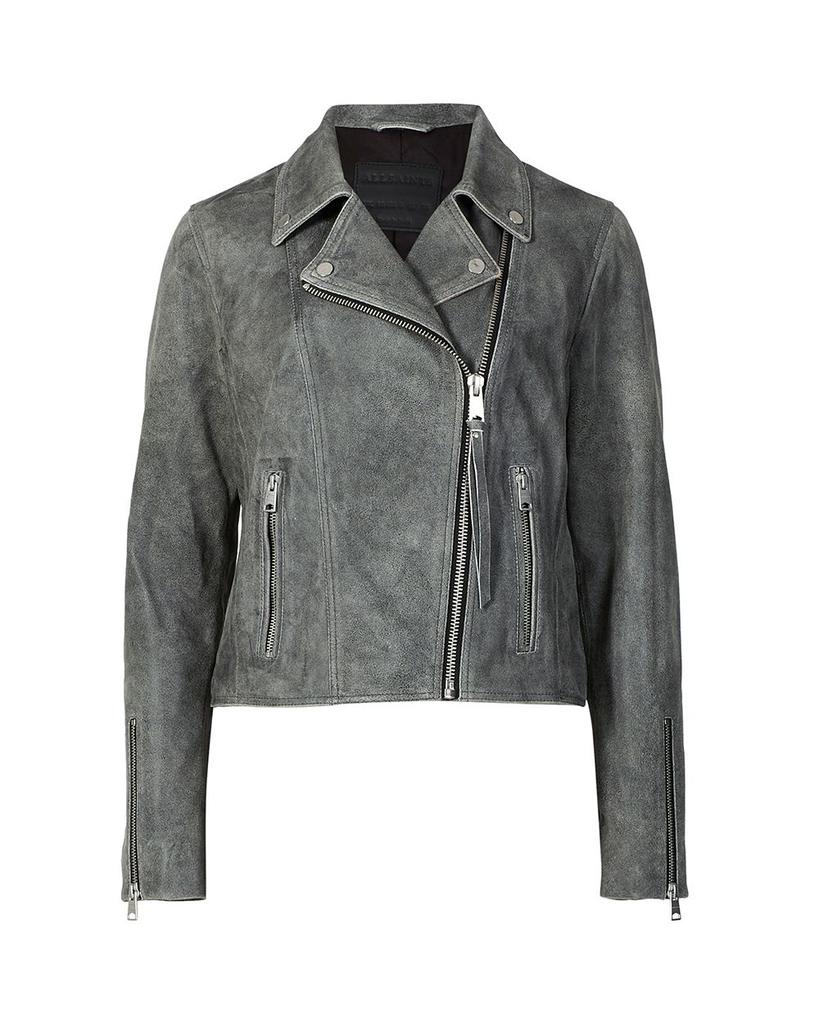 Neve Crackle Leather Biker Jacket商品第2张图片规格展示