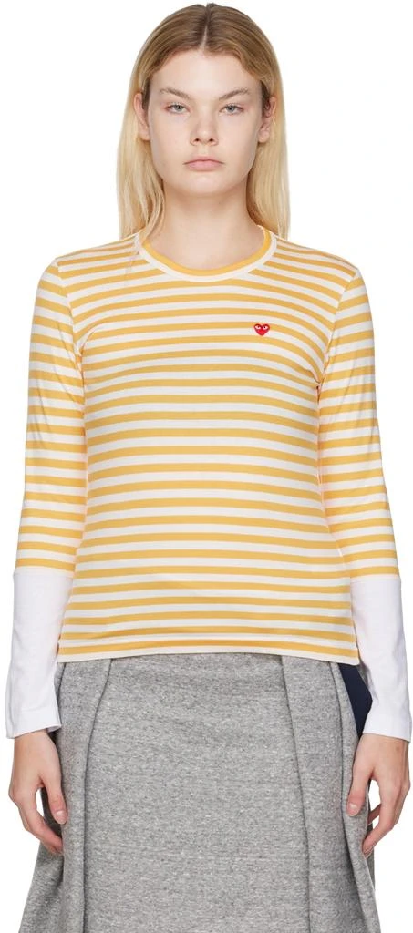 商品Comme des Garcons|Yellow Paneled T-Shirt,价格¥1045,第1张图片