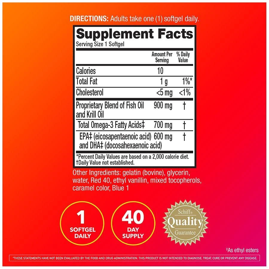 商品MegaRed|Advanced 4 in1 500mg Omega-3 Fish + Krill Oil Supplement Softgel,价格¥219,第4张图片详细描述