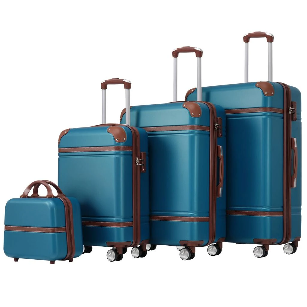 商品Streamdale Furniture|Streamdale Hardshell Luggage Sets 4 Pieces 20" +24" +28" Luggages and Cosmetic Case Spinner Suitcase with TSA Lock Lightweight,价格¥1827,第1张图片