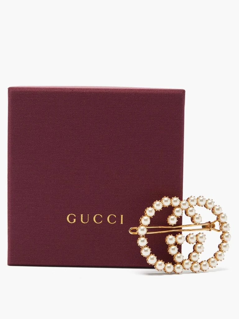 商品Gucci|GG faux pearl-embellished hair clip,价格¥4536,第5张图片详细描述