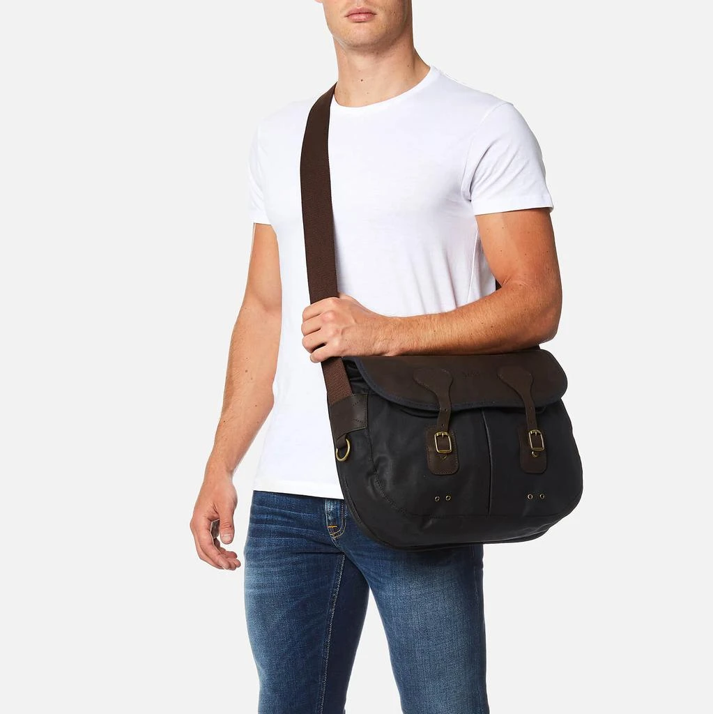 商品Barbour|Barbour Heritage Men's Wax Leather Terras Bag - Navy,价格¥1275,第3张图片详细描述