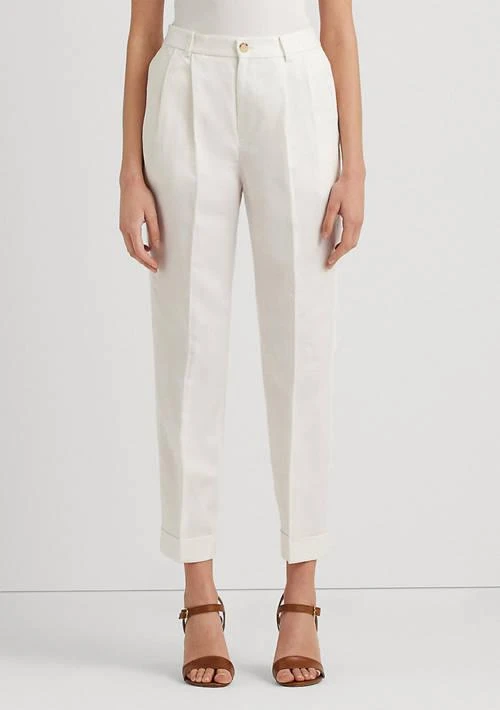 商品Ralph Lauren|Ralph Lauren Linen Blend Twill Ankle Pants,价格¥399,第1张图片