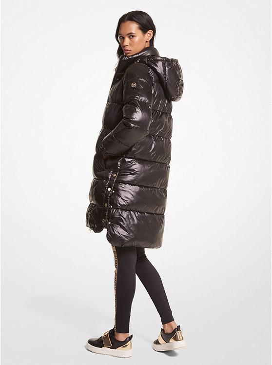 商品Michael Kors|Metallic Satin Ciré Quilted Puffer Coat,价格¥1390,第4张图片详细描述