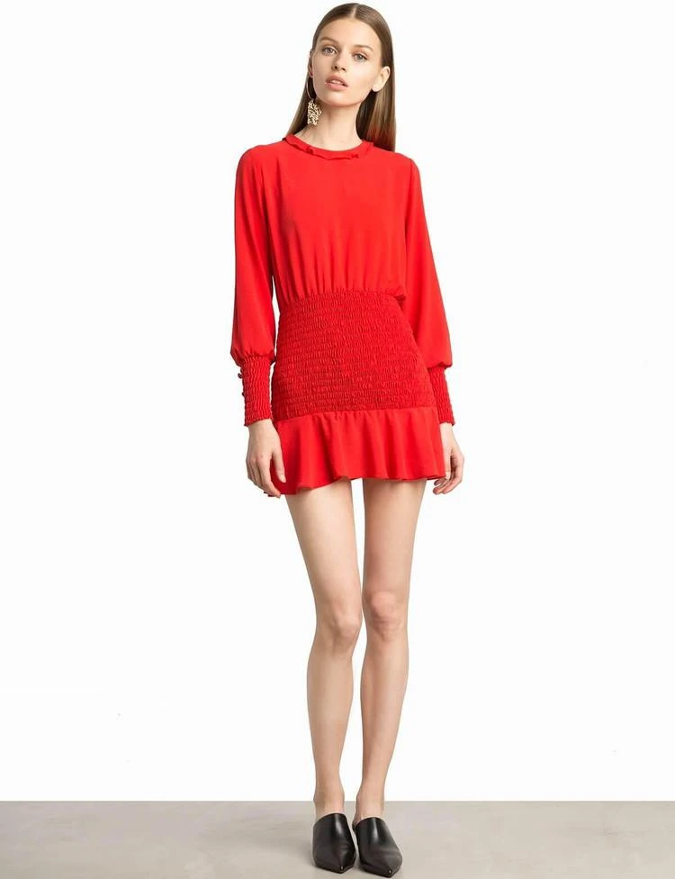 商品Pixie Market|Beatrice Red Smocked Dress,价格¥296,第3张图片详细描述
