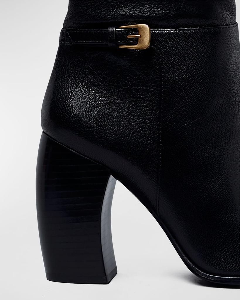 商品Tory Burch|Buckle Leather Knee-High Boots,价格¥4763,第5张图片详细描述