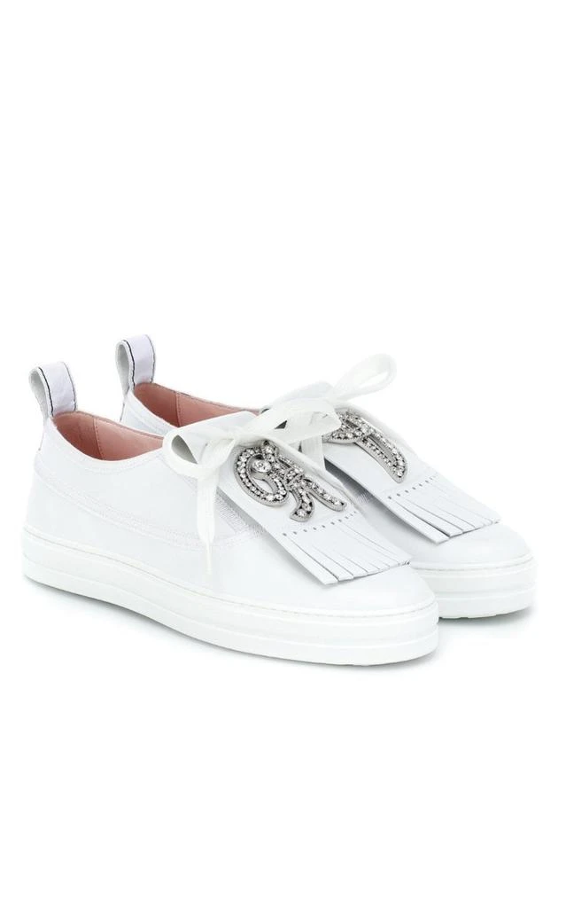 商品Roger Vivier|Call Me Vivier Leather Jewel Sneakers,价格¥6461,第3张图片详细描述