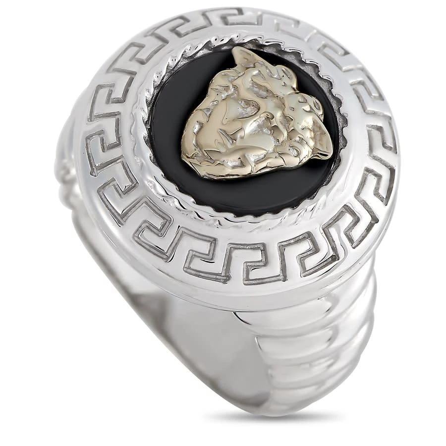 商品[二手商品] Versace|Pre-Owned Versace 18K White Gold Onyx Ring,价格¥9750,第1张图片