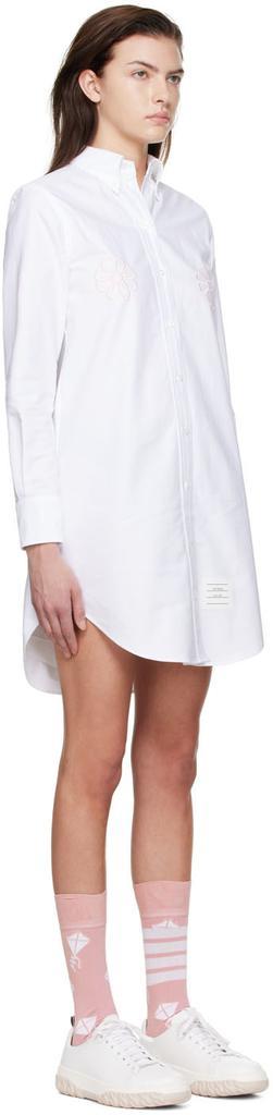 商品Thom Browne|White Cotton Mini Dress,价格¥6603,第4张图片详细描述