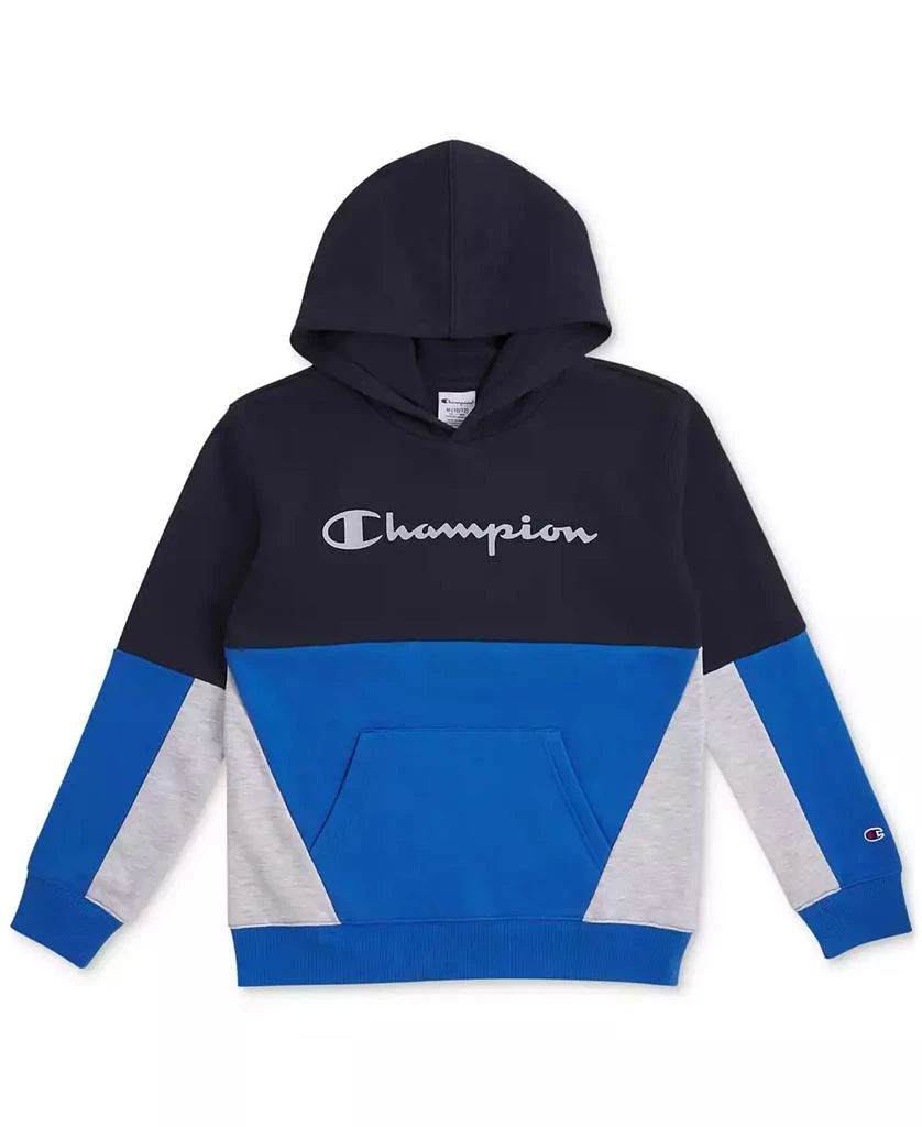 商品CHAMPION|Big Boys Colorblocked Pieced Logo Hoodie,价格¥122,第3张图片详细描述